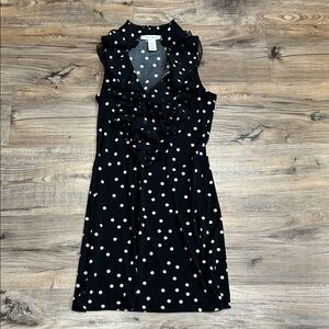 White House Black Market Black and White Polka Dot Mini Dress